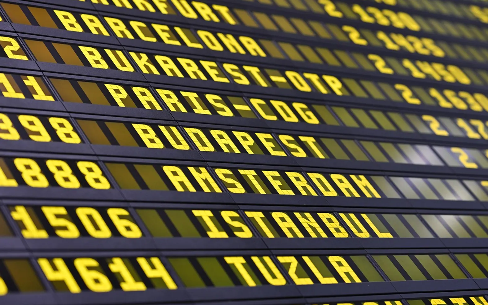 Airport, departure and board